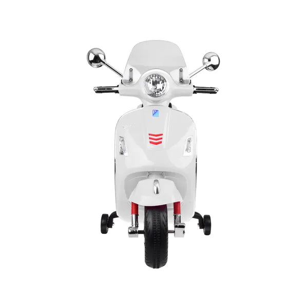 Vespa GTS Super 12V elektromos gyerekrobogó 2×30 W motorral, oldalkerekekkel
