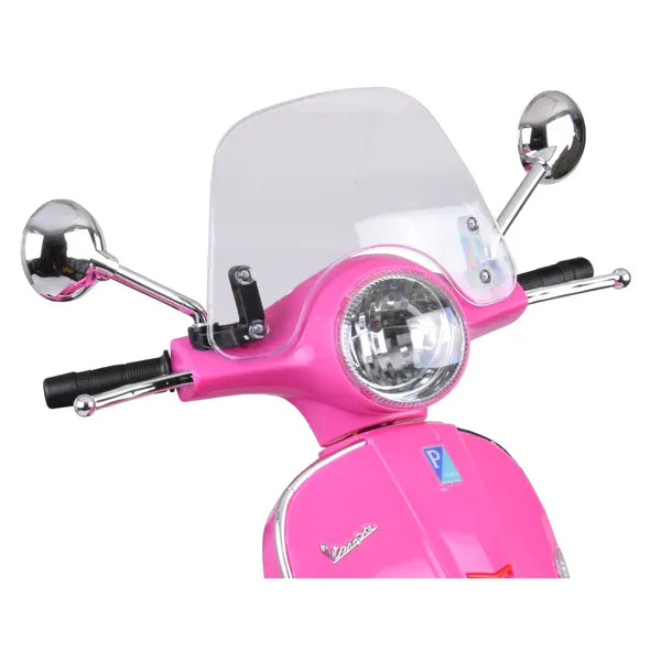 Vespa GTS Super 12V elektromos gyerek robogó oldalkerekekkel, USB, PA0333