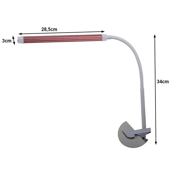 USB-s árnyékmentes 24 LED asztali lámpa csiptetővel, hideg–meleg fény