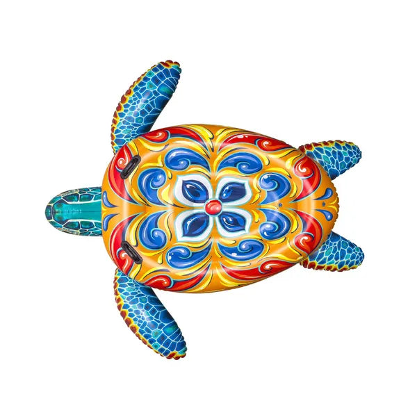 Felfújható teknős matrac fogantyúkkal 183×173 cm, 85 kg teherbírás