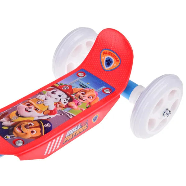 3 kerekű gyerek roller Paw Patrol, piros-kék, 20 kg teherbírás