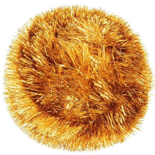 Arany karácsonyfafüzér, 6 m hosszú, Ø10 cm, műanyag