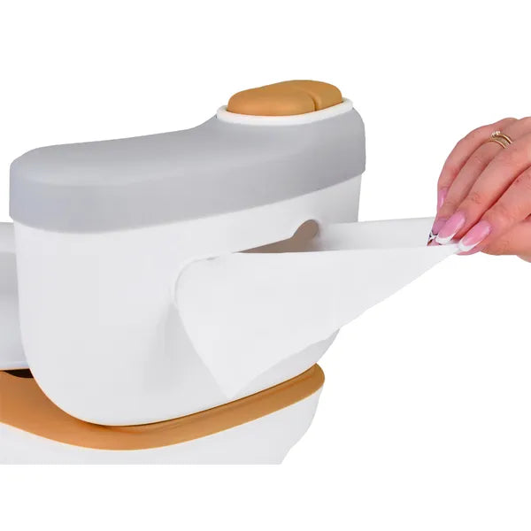 Interaktív zenélő bili puha ülőkével és törlőkendő-tartóval, 2×AAA