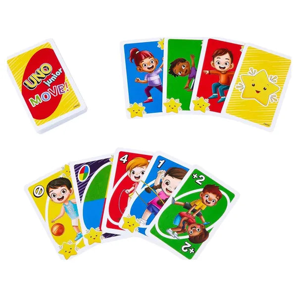 UNO Junior Move gyerek kártyajáték, 56 lap, 3+ év