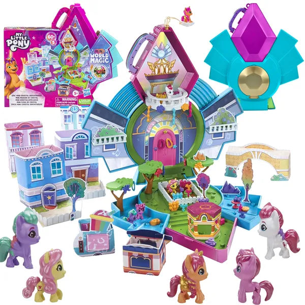 My Little Pony Kristály Lámpás játékszett bőröndben, 5 figura, 55 kiegészítő