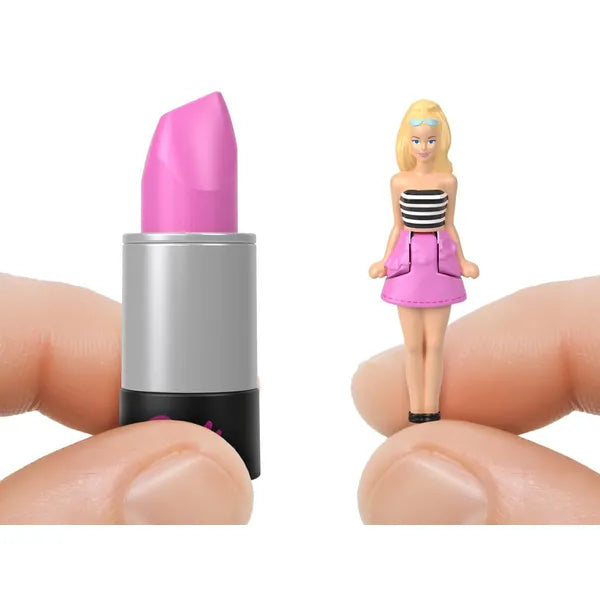 Mattel Mini BarbieLand meglepetés Barbie/Ken baba rúzstokban, 3,5 cm