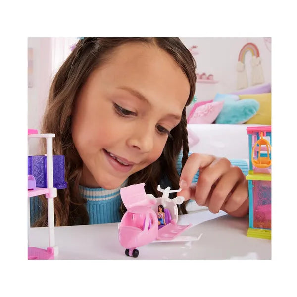 Mini BarbieLand repülőgép színváltós játékszett 3,5 cm babával, 4+