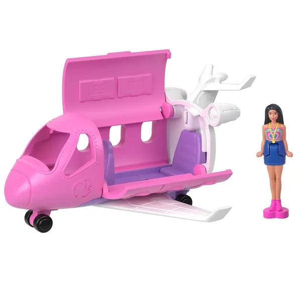 Mini BarbieLand repülőgép színváltós játékszett 3,5 cm babával, 4+
