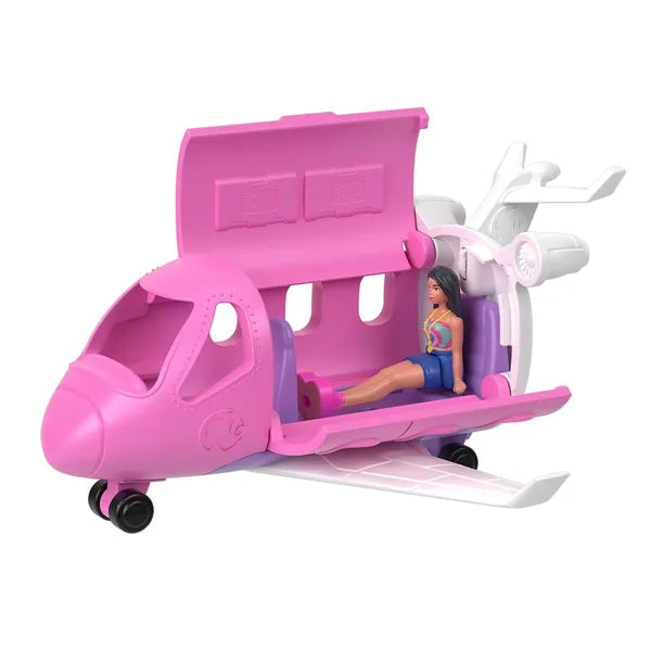 Mini BarbieLand repülőgép színváltós játékszett 3,5 cm babával, 4+