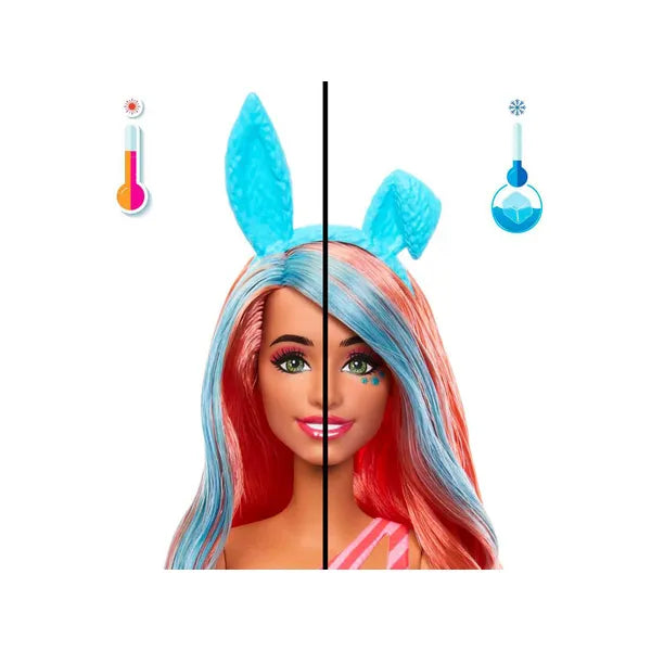 Barbie Pop Reveal Shakes illatos baba nyuszival, slime-mel és 8 meglepetéssel
