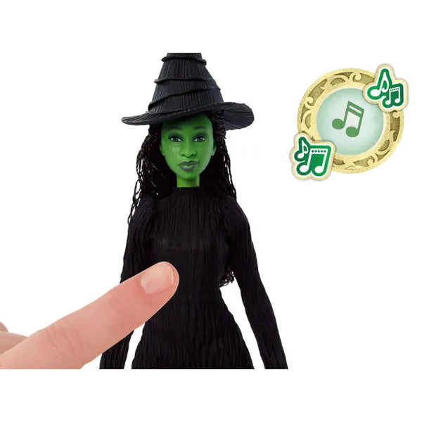 Mattel Elphaba Wicked énekes baba, Defying Gravity, kivehető kalappal