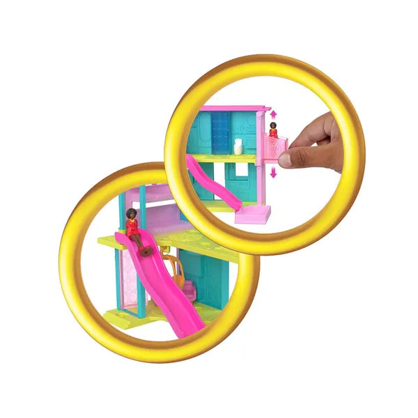 Mini BarbieLand liftes babaház medencével, meglepi babával és állatkával