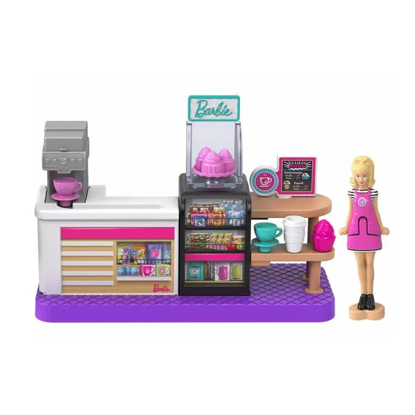 Barbie Mini BarbieLand pékség játékszett 3,5 cm babával, vitrinnel
