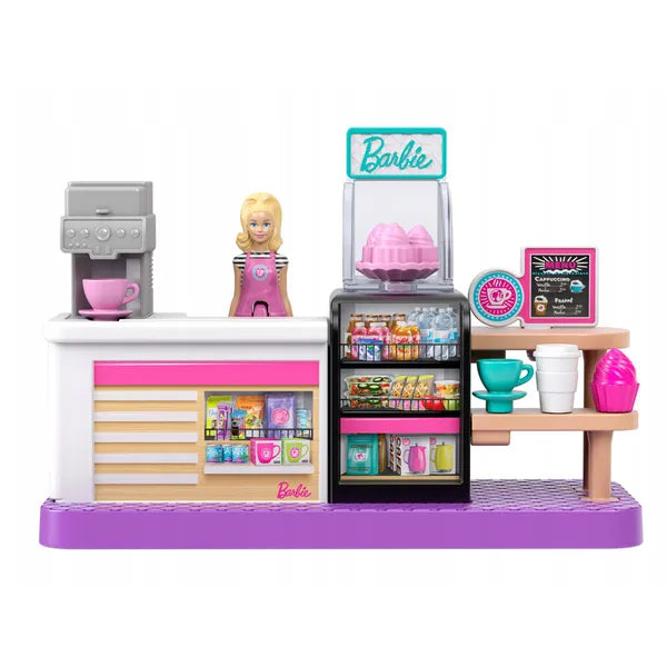 Barbie Mini BarbieLand pékség játékszett 3,5 cm babával, vitrinnel