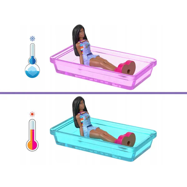 Barbie Mini Barbie Land lakóautó szett – mini baba, DreamCamper, 3,5 cm
