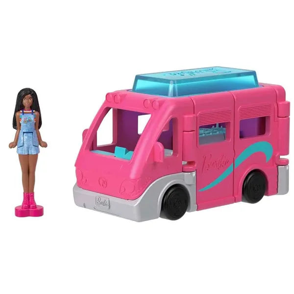 Barbie Mini Barbie Land lakóautó szett – mini baba, DreamCamper, 3,5 cm