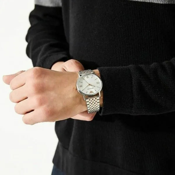 Emporio Armani AR11093 férfi karóra, 41 mm, rozéarany-ezüst, WR50