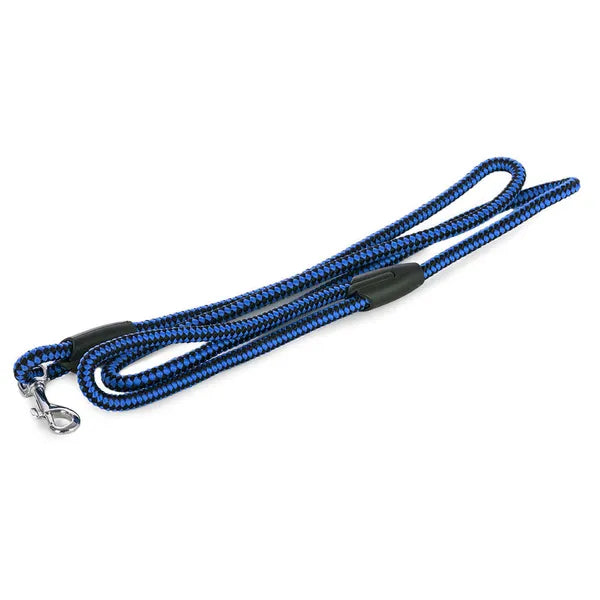 Kék kutya póráz, 120 cm hosszú, 0,8 cm széles, erős anyagból