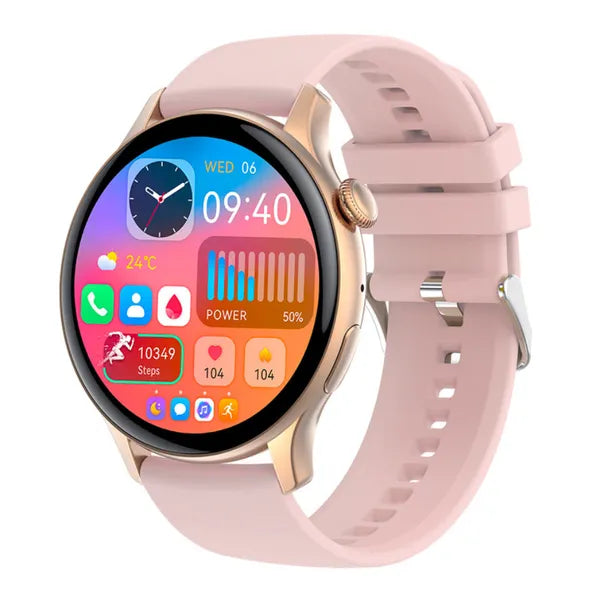 Női okosóra Rubicon RNCF10 1.43'' AMOLED, Bluetooth hívás, IP67, rózsaarany