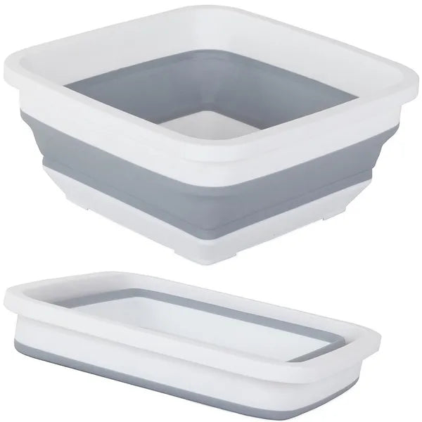 Összecsukható szilikon univerzális tál, 6 l, 32×32×14 cm, stabil talp