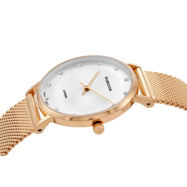 Női rozéarany karóra zafírüveggel, Miyota quartz, 31 mm