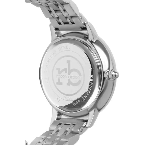 Roccobarocco női ajándékbox óra ezüst, 32 mm, rozsdamentes acél, quartz