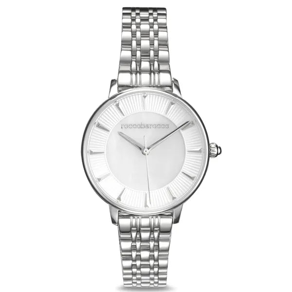Roccobarocco női ajándékbox óra ezüst, 32 mm, rozsdamentes acél, quartz