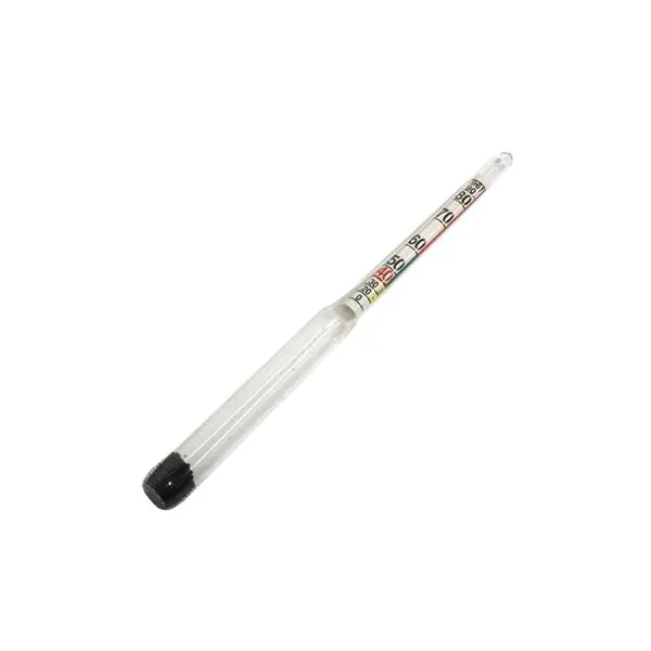 Üveg alkoholfokoló, 0–96% mérési tartomány, 13,7 cm