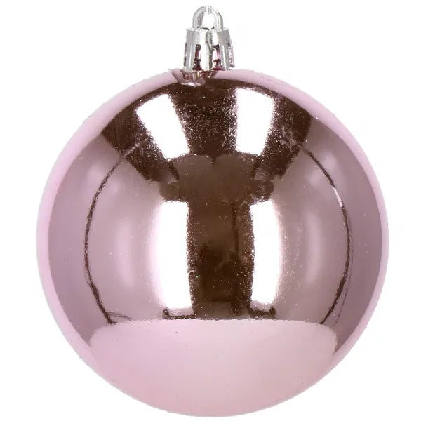 Karácsonyfadísz gömb szett 30 db, 8 cm, rózsaszín, törhetetlen