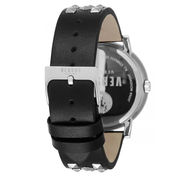 Női karóra Versus Versace VSPEU0119 38 mm bőr fekete/ezüst WR30 díszdobozzal