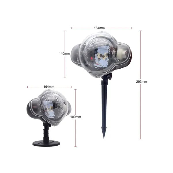 Karácsonyi RGB LED lézer fénygömb projektor, kültéri-beltéri, USB/230V