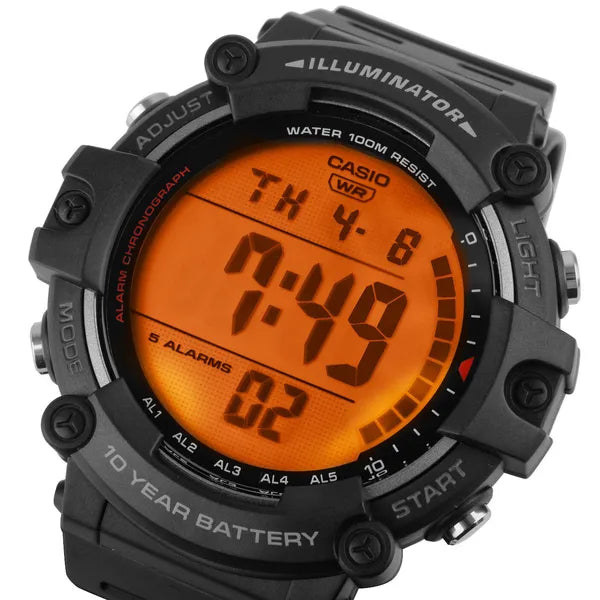 Casio AE-1500WH-1A férfi sportóra LED Illuminator, WR100, fekete