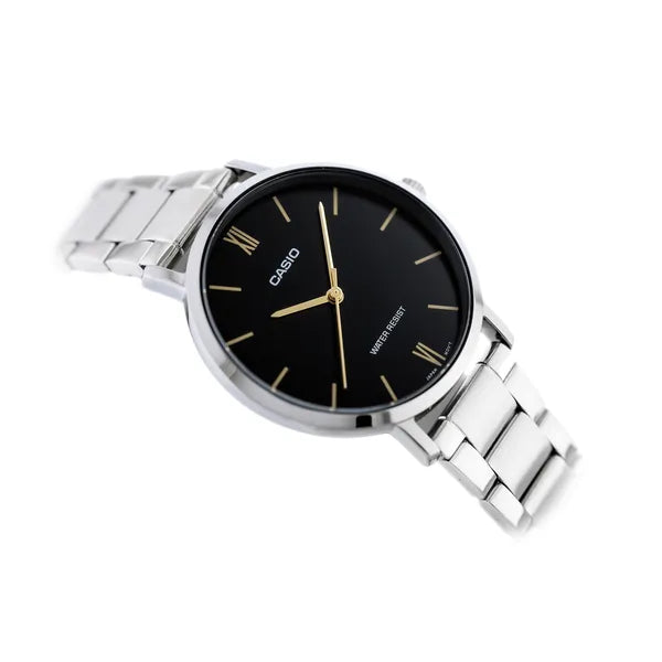Casio női karóra LTP-VT01D-1B rozsdamentes acél szíj, fekete számlap