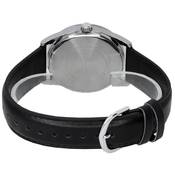 Casio MTP-VD03L-1A férfi karóra, bőrszíj, fekete-számlap, 42 mm