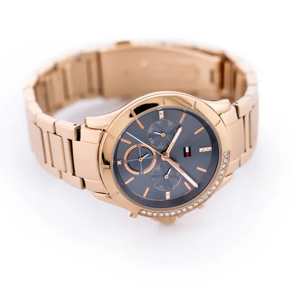 Tommy Hilfiger Kennedy 1782386 női karóra rozéarany acél, kék számlap