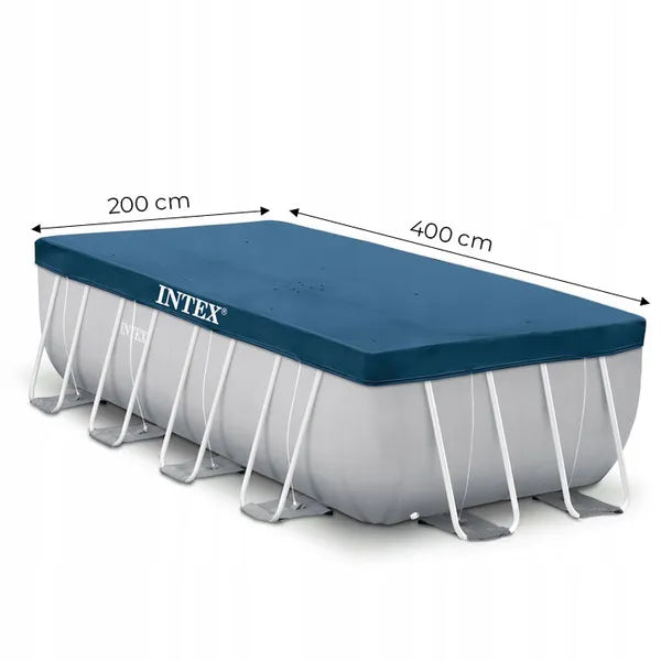 Medence takaró fólia vázas medencéhez 400×200 cm (vinil, leeresztő lyukakkal)