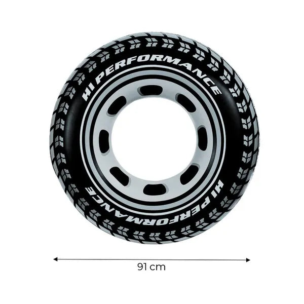 Intex autógumi mintás felfújható úszógumi, PVC, 91 cm (60 kg)