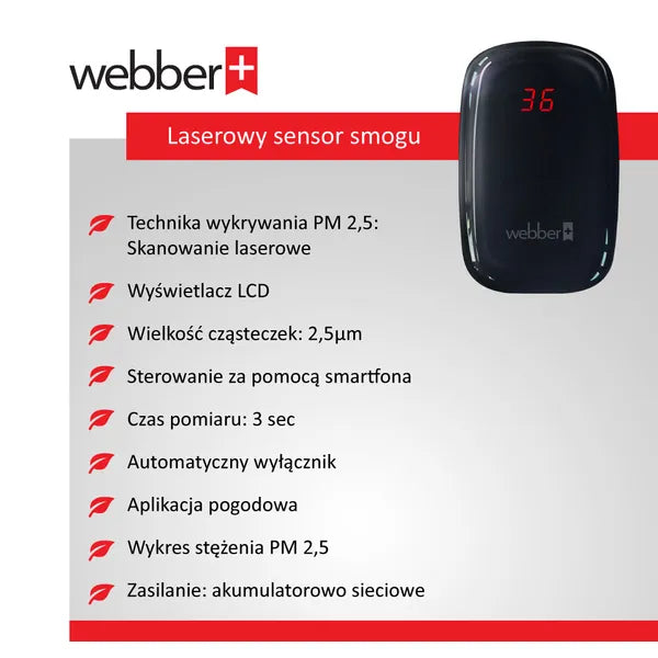 Lézeres PM2.5/PM10/PM1 levegőminőség-mérő állomás Bluetooth, akkumulátoros