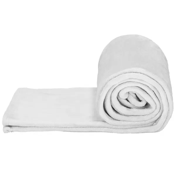 Polár takaró 200x220 cm - szürke, 350 g/m², poliészter