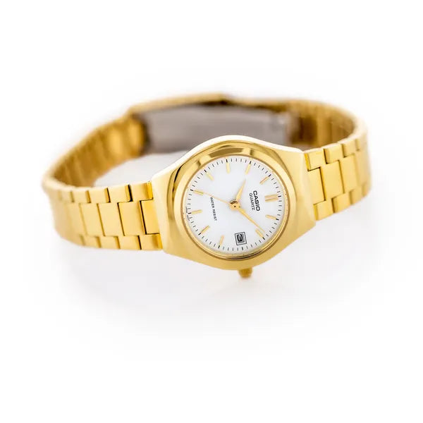 Casio LTP-1170N-7A női karóra, arany nemesacél, dátum, WR30
