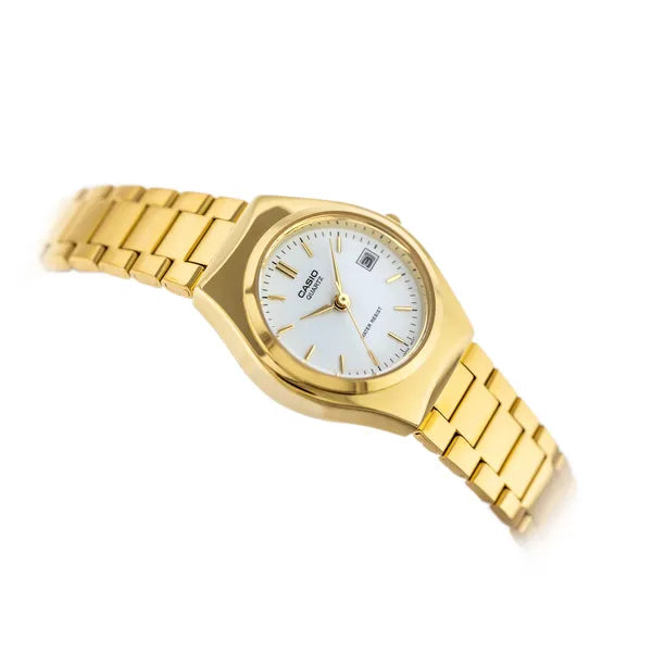 Casio LTP-1170N-7A női karóra, arany nemesacél, dátum, WR30