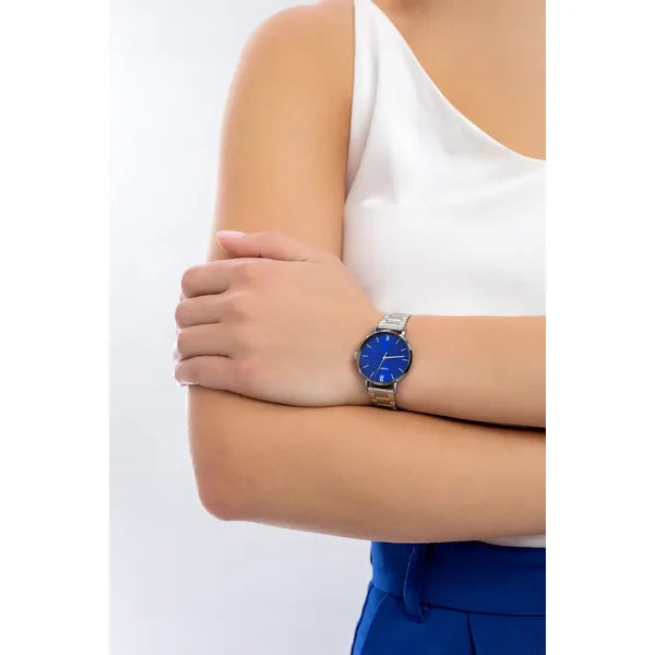 Casio LTP-VT01D-2B2 női karóra, acél szíj, kék számlap, quartz
