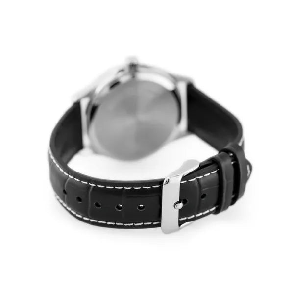 Casio MTP-1381L-1A férfi karóra, fekete bőrszíj, acél tok, WR50