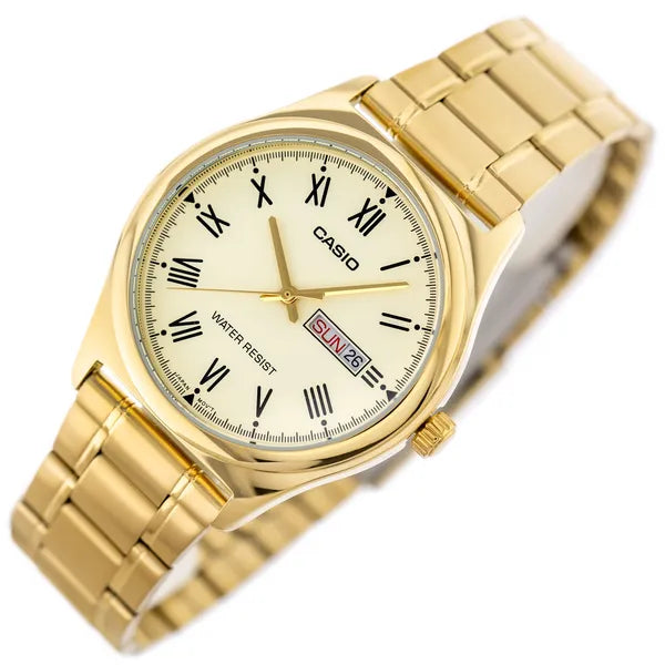 Casio MTP-V006G-9B férfi karóra, arany nemesacél, 38 mm