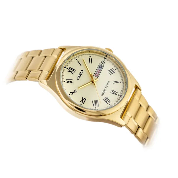 Casio MTP-V006G-9B férfi karóra, arany nemesacél, 38 mm