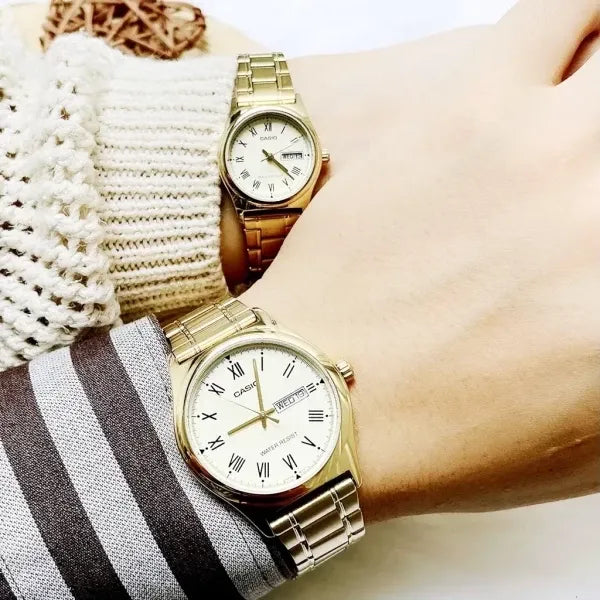 Casio MTP-V006G-9B férfi karóra, arany nemesacél, 38 mm