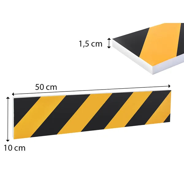 Öntapadós garázsfal védőhab autóajtóhoz, 50×10 cm, sárga-fekete