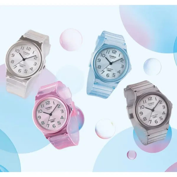 Casio MQ-24S-4BEF női karóra rózsaszín műanyag 36 mm díszdobozzal