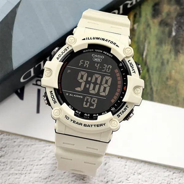 Casio AE-1500WH-8B2 férfi digitális sportóra, fehér, WR100