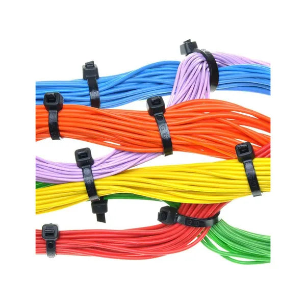 Nylon kábelkötegelő 3,6×200 mm fekete, 100 db